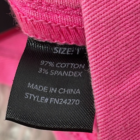 FASHION NOVA Pull On No Gap Stretch Color Skinny Jeans Hot Pink Size 1 NEW - Picture 11 of 12